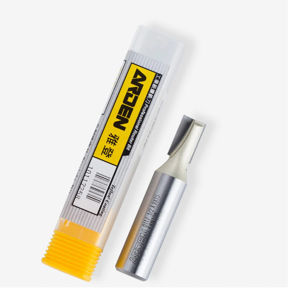 Flat bottom router bit shank detail, 6.35mm and 12.7mm