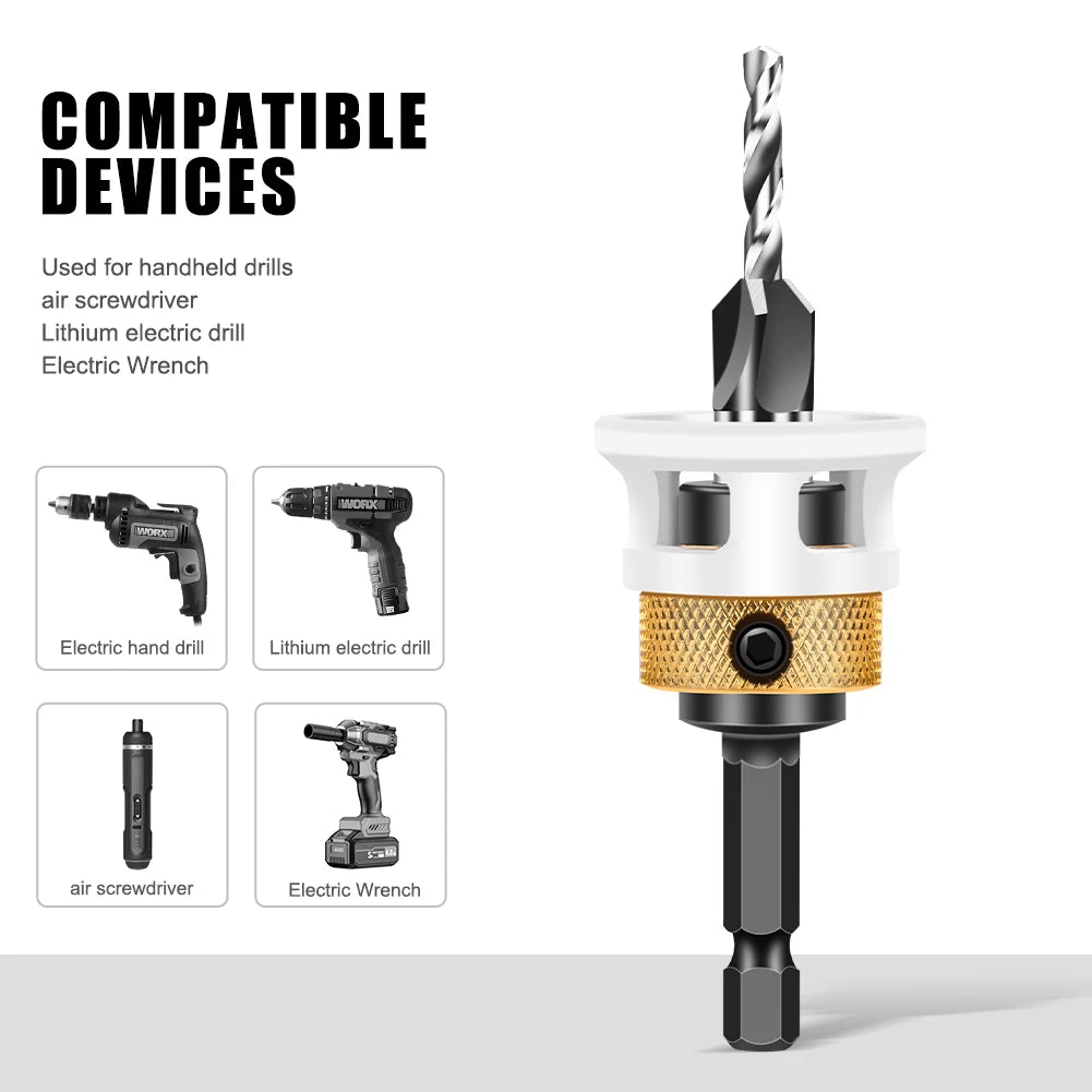 Adjustable depth four-edge countersink drill bit - view 4