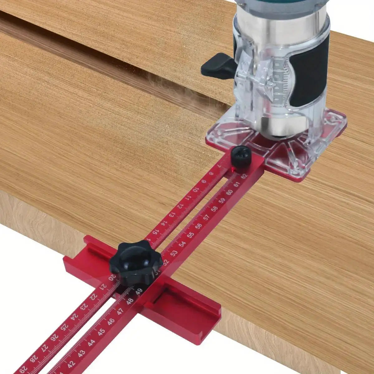 4-in-1 Cabinet Hardware Jig & Router Guide – MM/Inch Circle Cutting Bracket