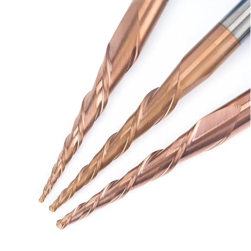 Tapered ball nose end mill, 6mm shank, 2-flute - view 6
