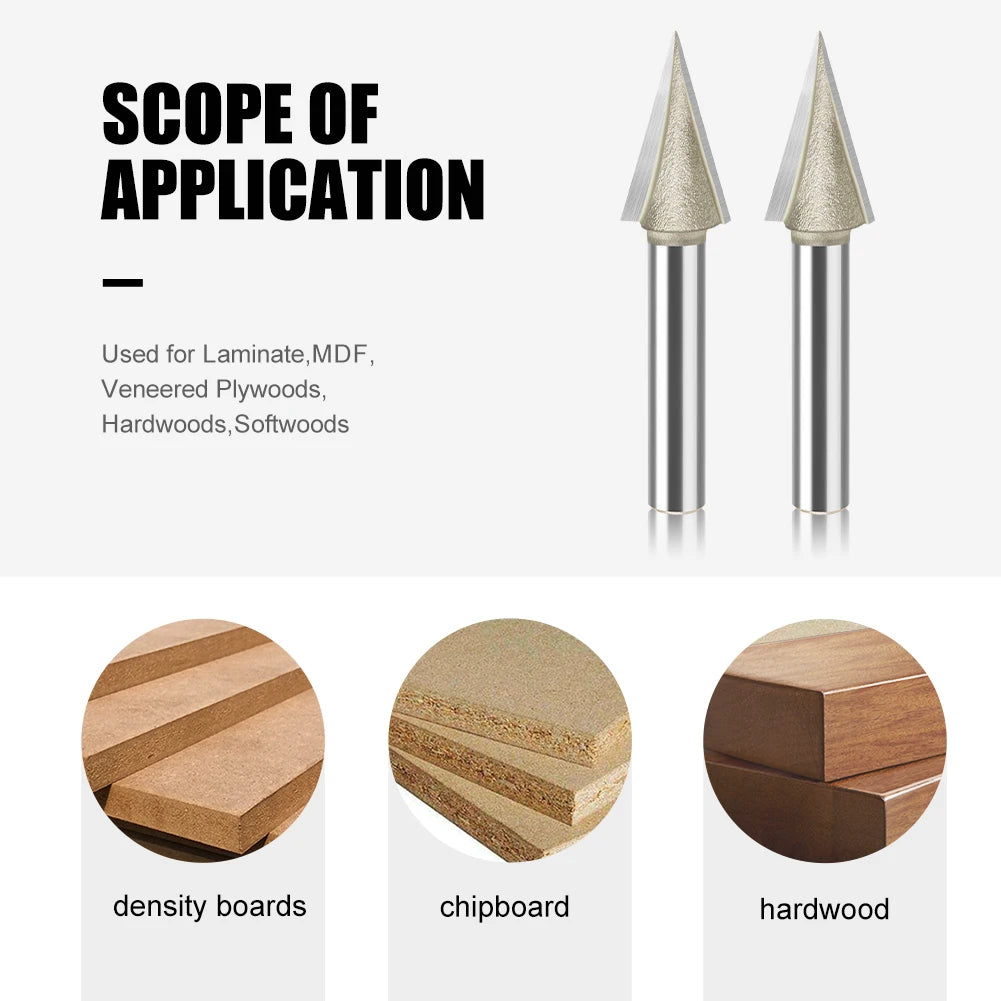 30 degree inclined router bit with 1/4in and 6mm shank - image 3 of 8