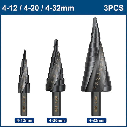 Nitride coated HSS step drill bit set - view 10