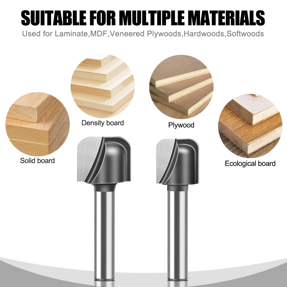 Round bottom double arc router bit with 6mm, 1/4in and 12mm shank - image 3 of 25