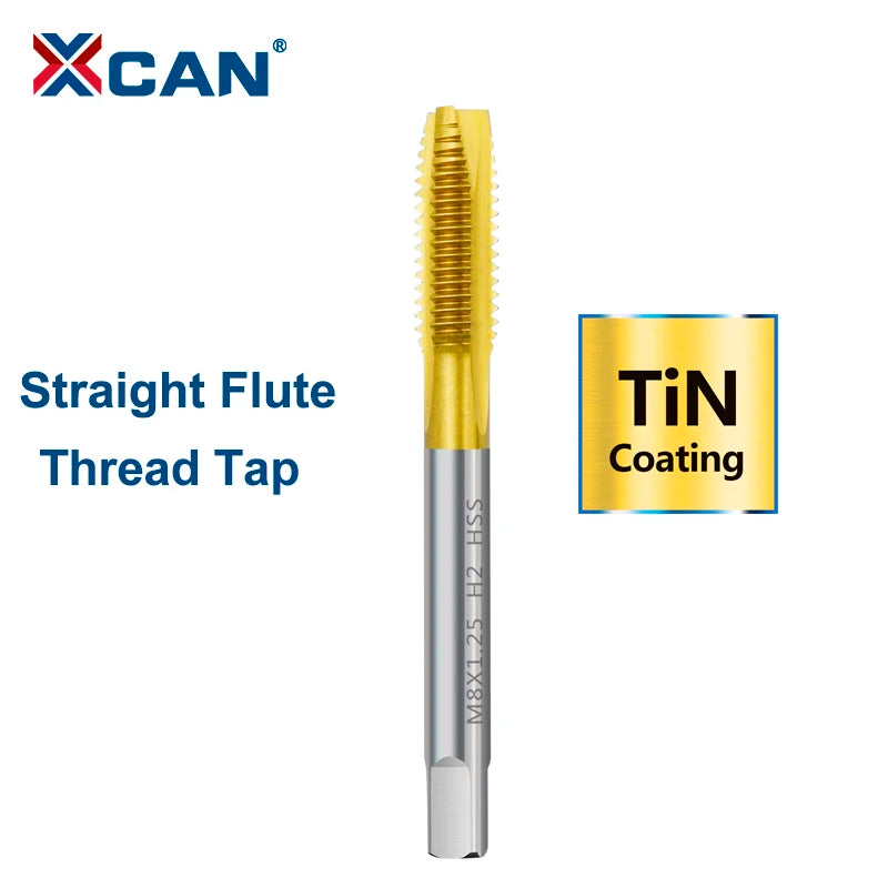 Straight flute HSS metric thread tap with TiN and nano blue coating - image 7 of 8