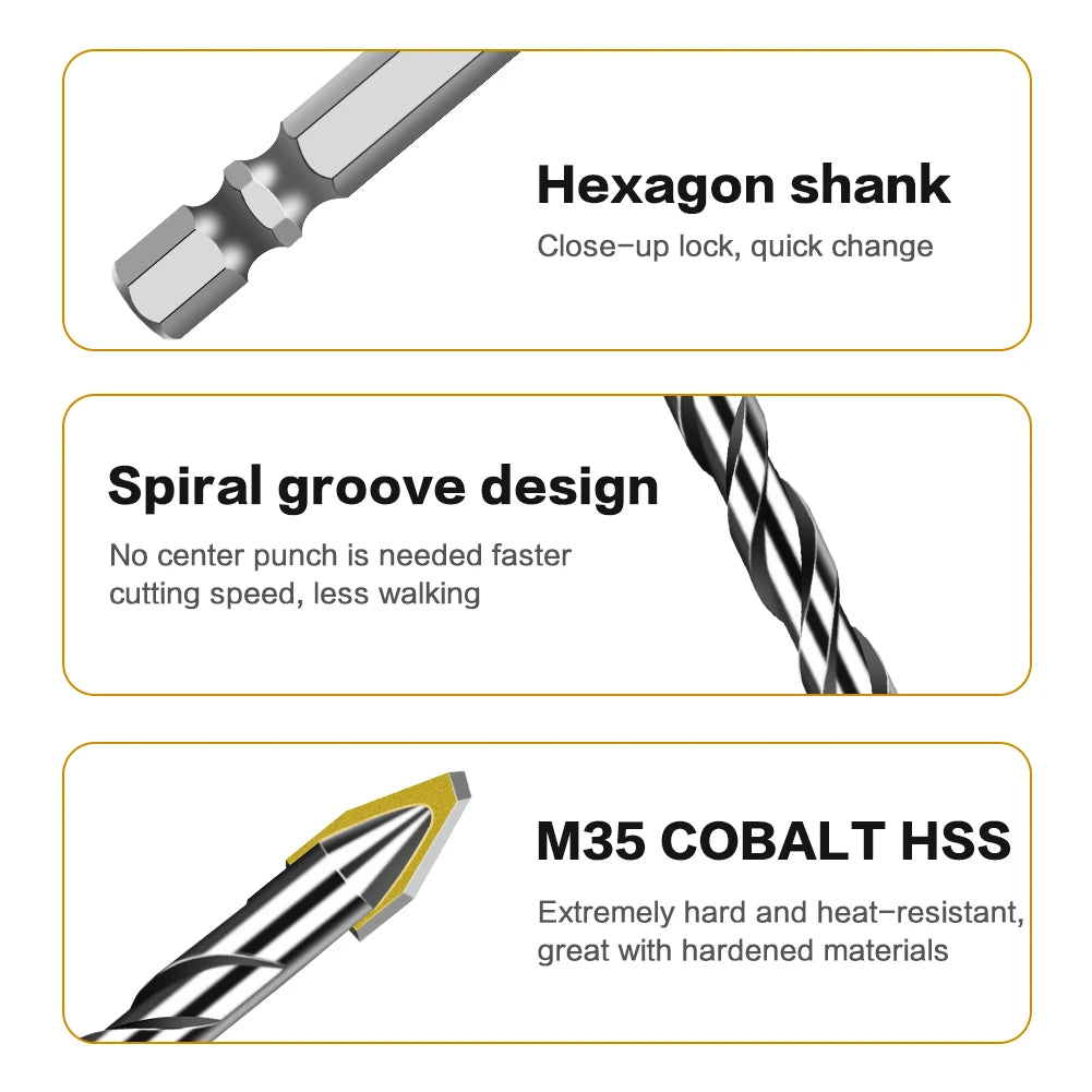 Eccentric drill bit set - view 2