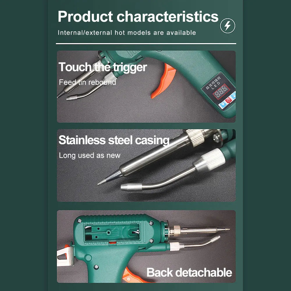 Digital Soldering Gun – 80W/120W Adjustable Temperature