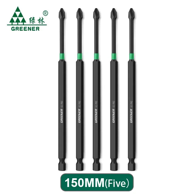 Magnetic Screwdriver Bit Set – Heavy-Duty Impact Drill Bits (50-150mm)
