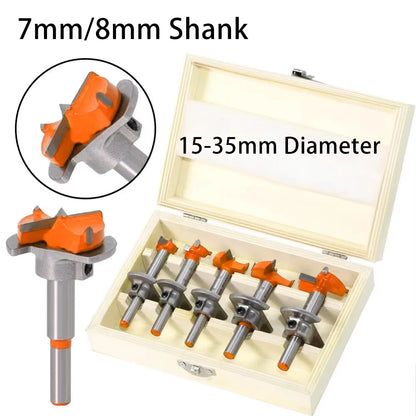 Adjustable carbide hinge boring bit, 15-35mm, for cabinet cup hinges