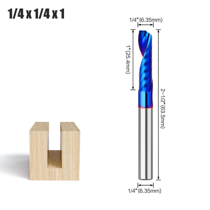 1/4in shank up-cut and down-cut carbide router bit - image 7 of 15