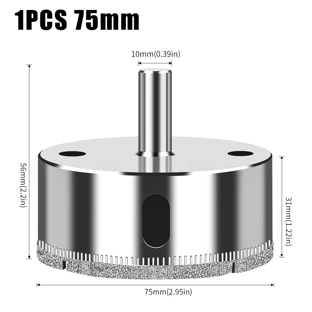 Large electroplated diamond hole saw for tile, glass and marble - image 11 of 33