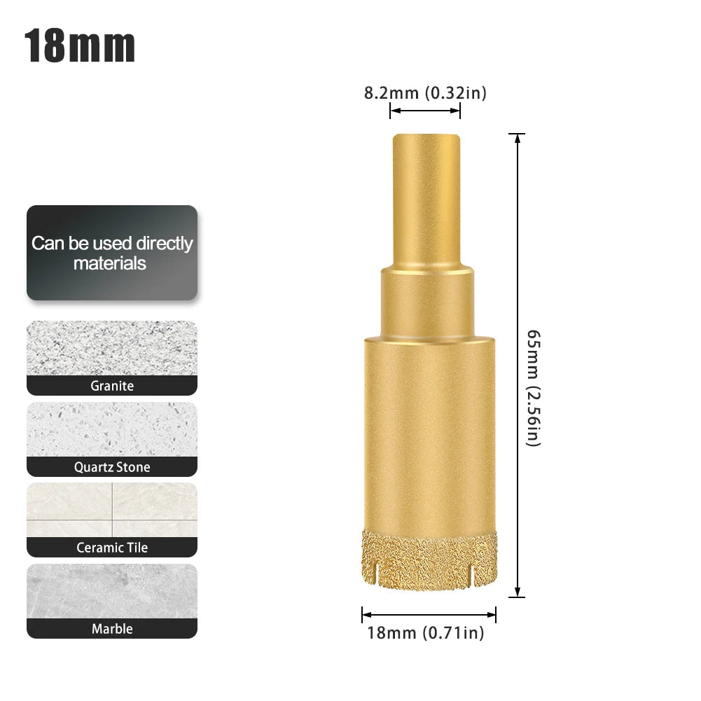 Diamond hole saw drill bit for tile, glass and marble - image 21 of 42