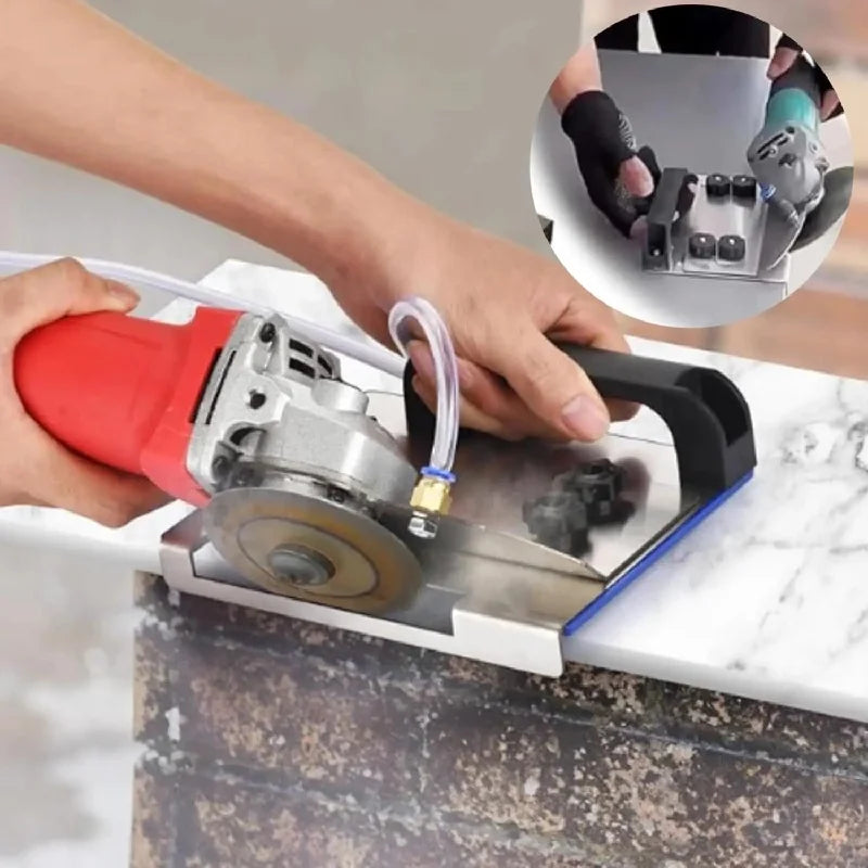 Tile chamfer angle grinder stand adjustable clamping screws