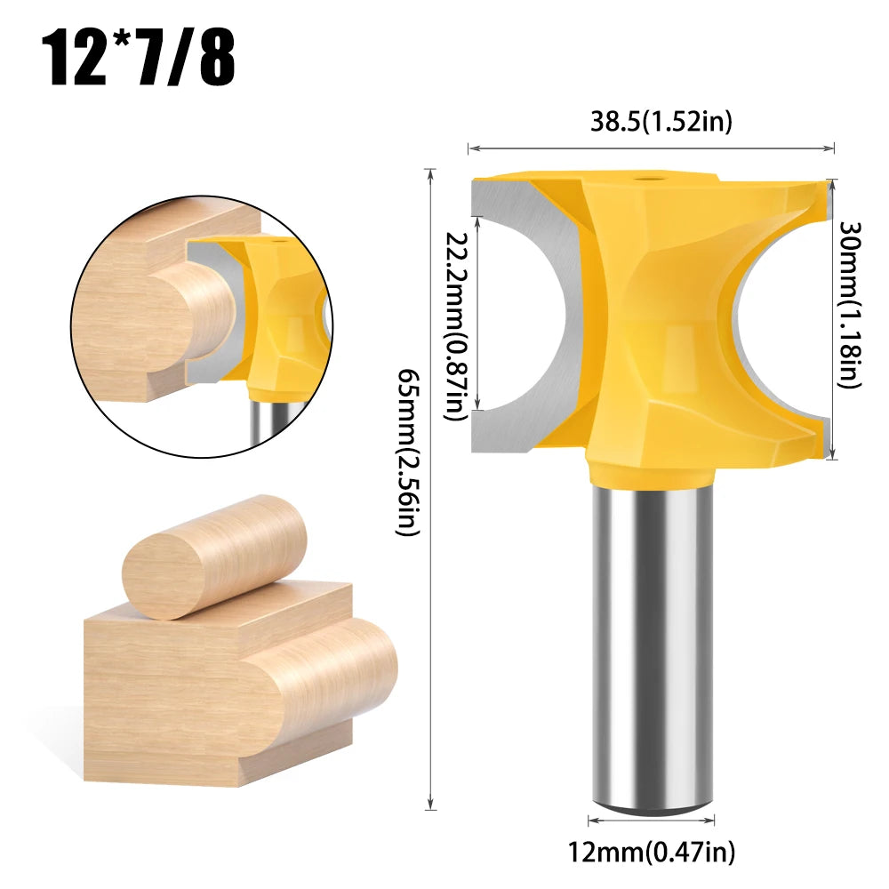 Half round side cutter router bit with 6mm and 12mm shank - image 15 of 24