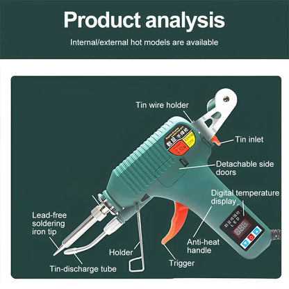 Digital Soldering Gun – 80W/120W Adjustable Temperature