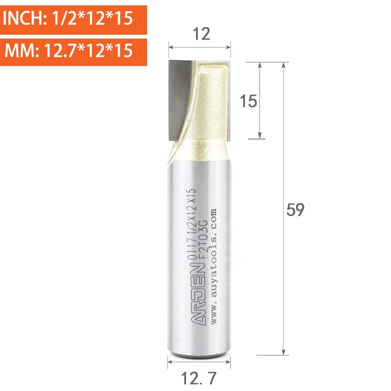 Flat Bottom Cleaning Router Bit - Carbide Slotting End Mill