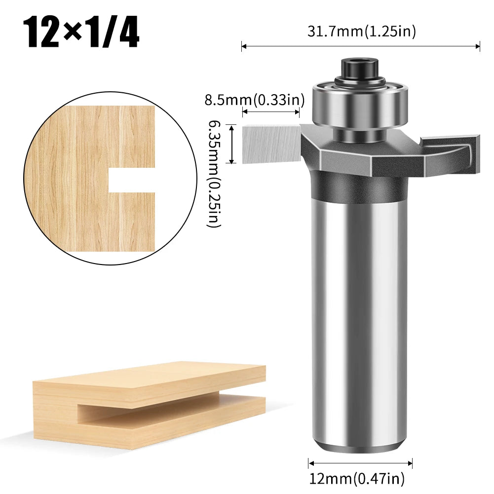 Ball T-slot router bit with 6mm and 12mm shank - image 16 of 24