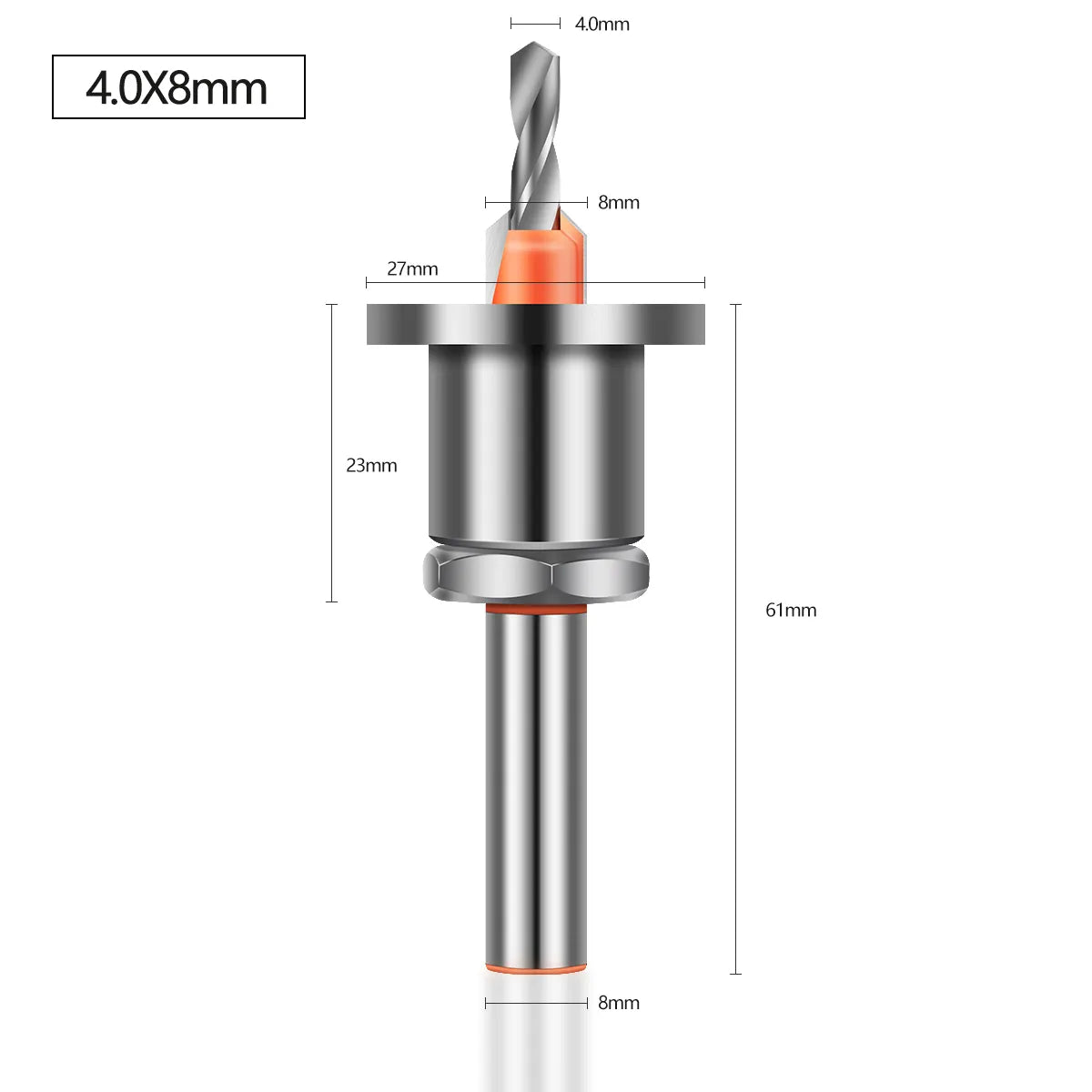 Straight Router Bit - 8mm Shank