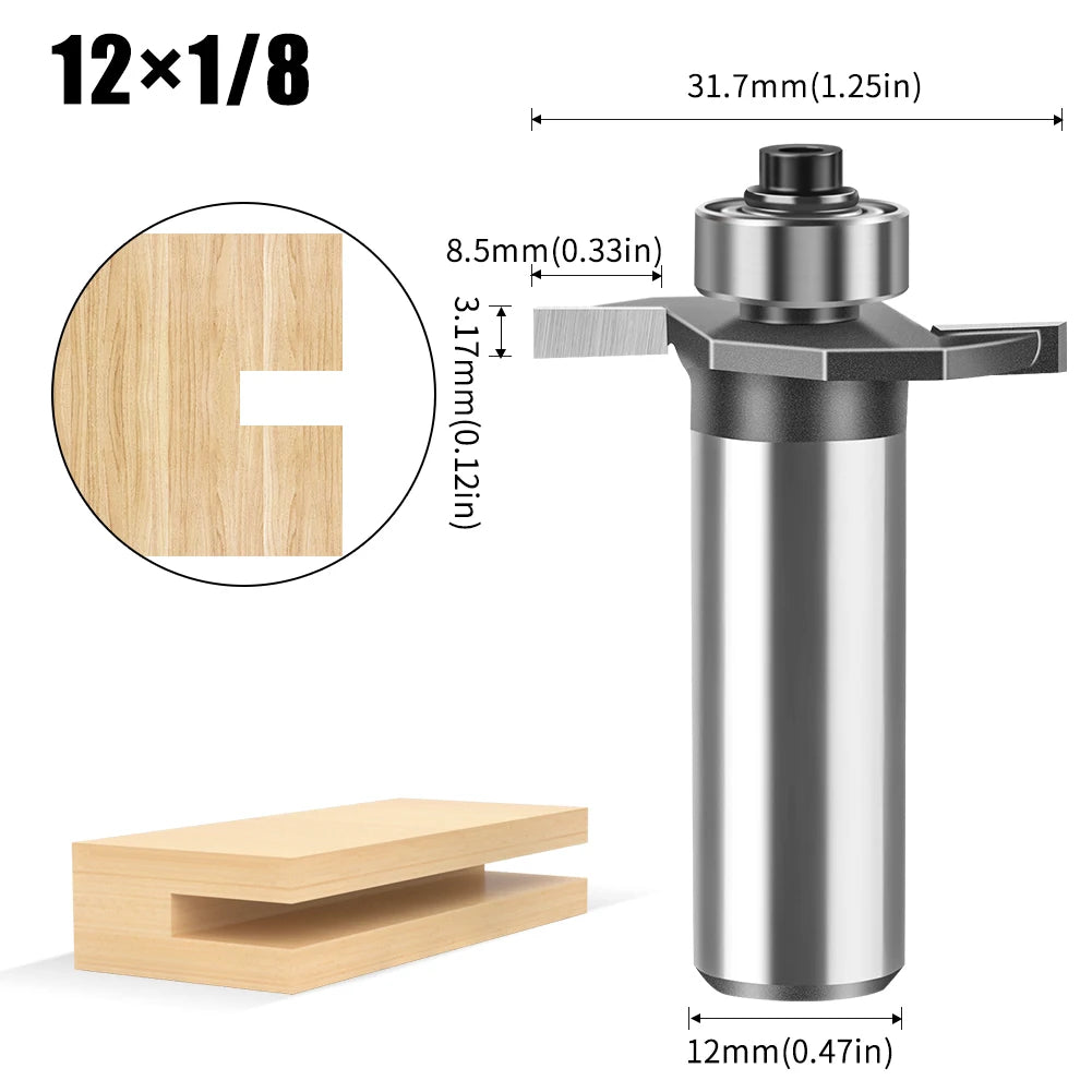 Ball T-slot router bit with 6mm and 12mm shank - image 14 of 24