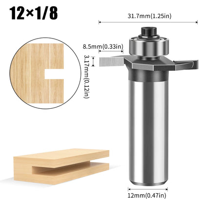 Ball T-slot router bit with 6mm and 12mm shank - image 14 of 24