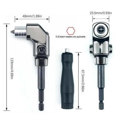 90-Degree Angle Screwdriver Adapter for tight spaces