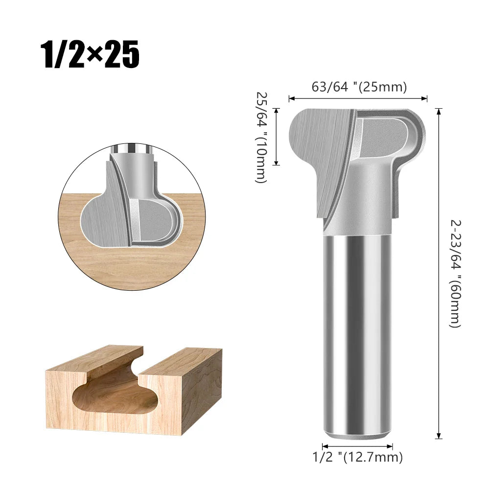 Pull Handle Router Bit for recessed cabinet and drawer pulls