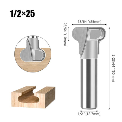 Pull Handle Router Bit for recessed cabinet and drawer pulls