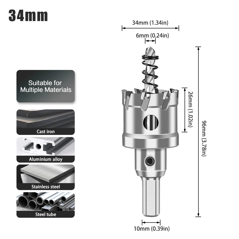 TCT carbide hole saw cutter for stainless steel - view 8