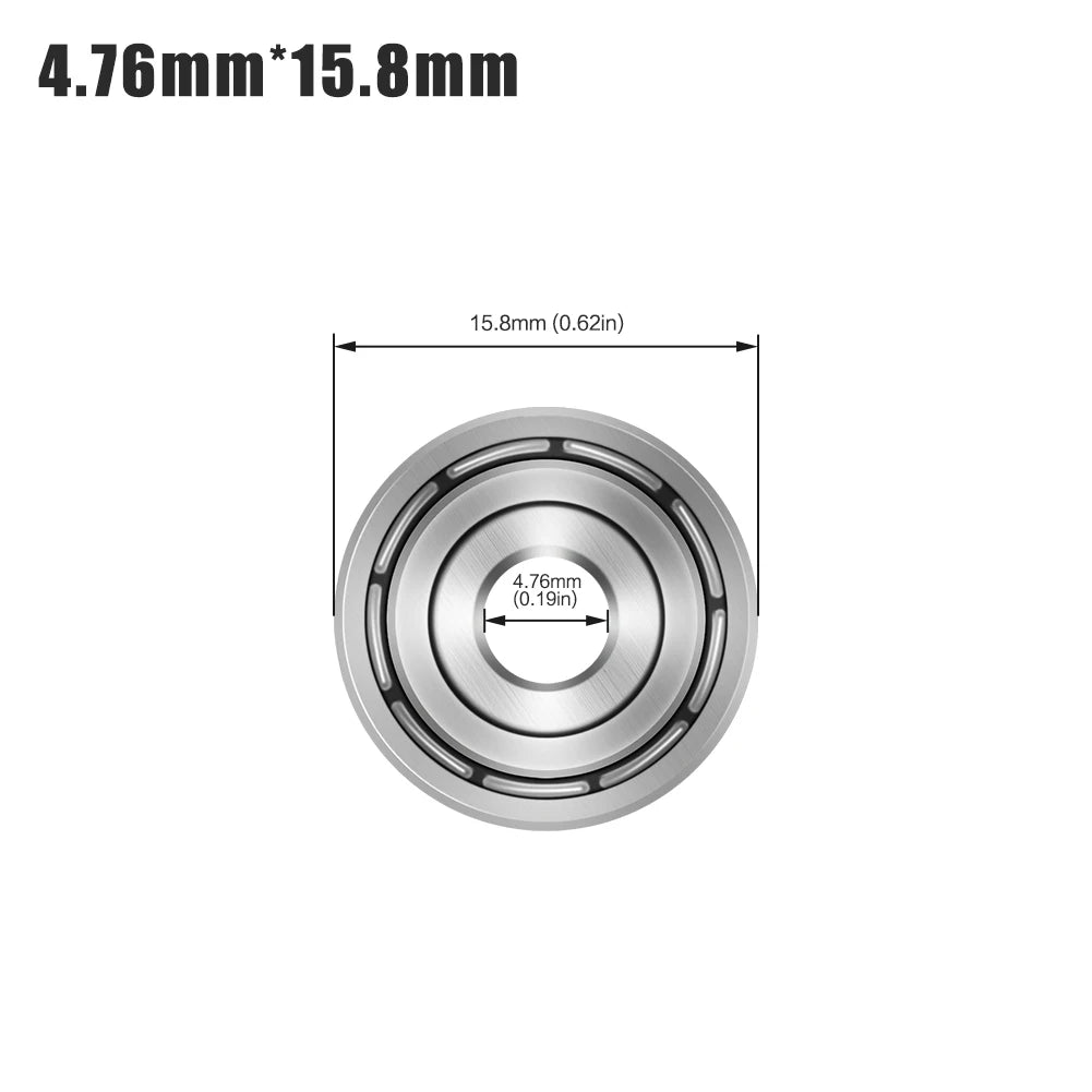 Top-Mounted Router Bit Bearings - Ball Bearing Guide Set, 4.76-12.7mm