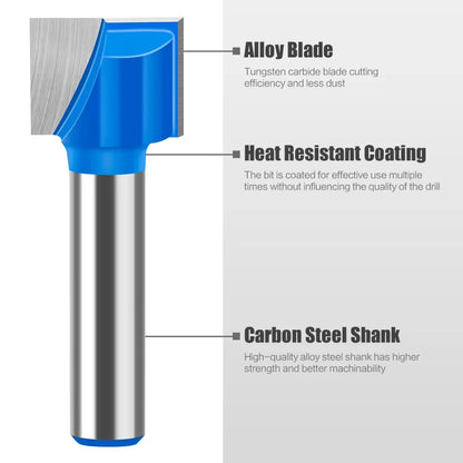 8mm shank solid carbide bottom cleaning router bit - image 3 of 22