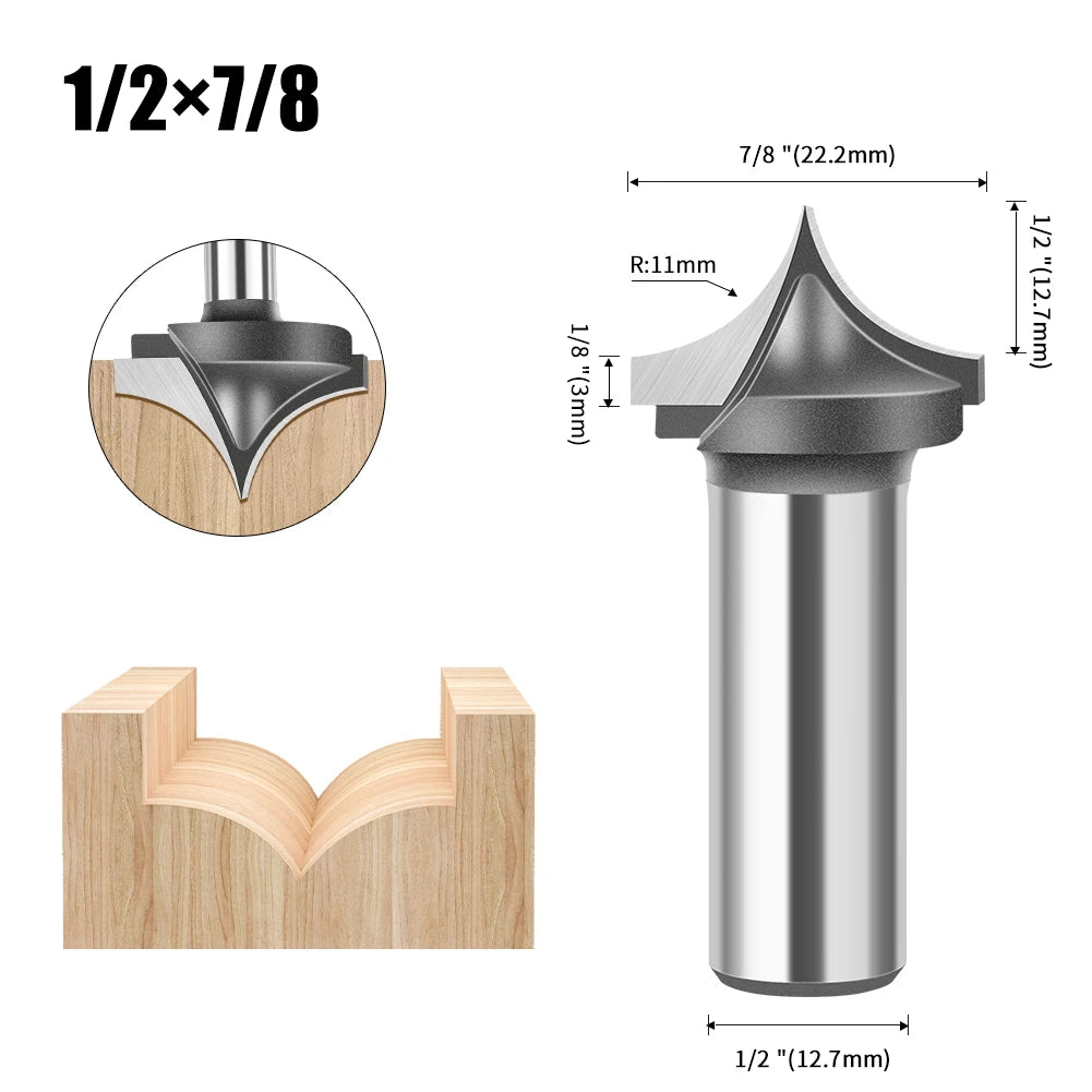 Straight flat bottom router bit with 6mm, 1/4in, 12mm and 1/2in shank - image 24 of 25