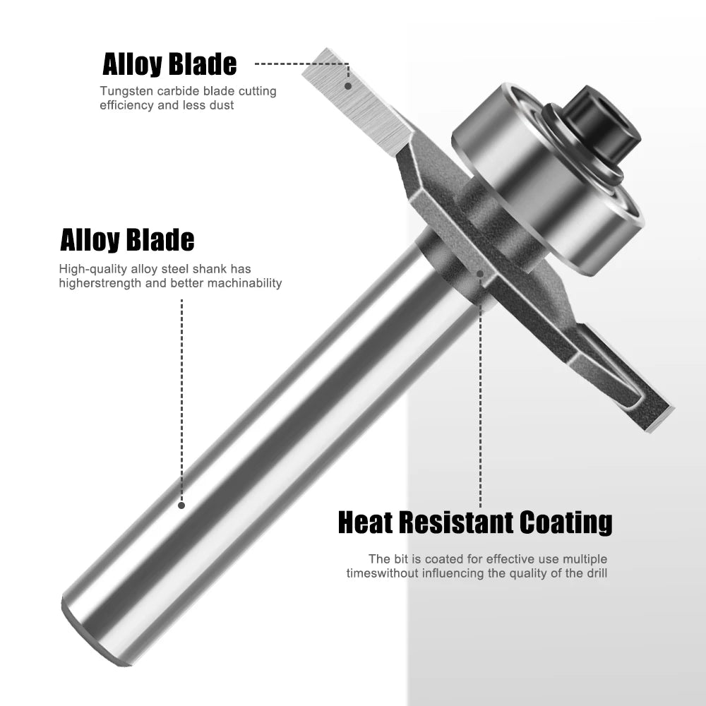 Ball T-slot router bit with 6mm and 12mm shank - image 5 of 24