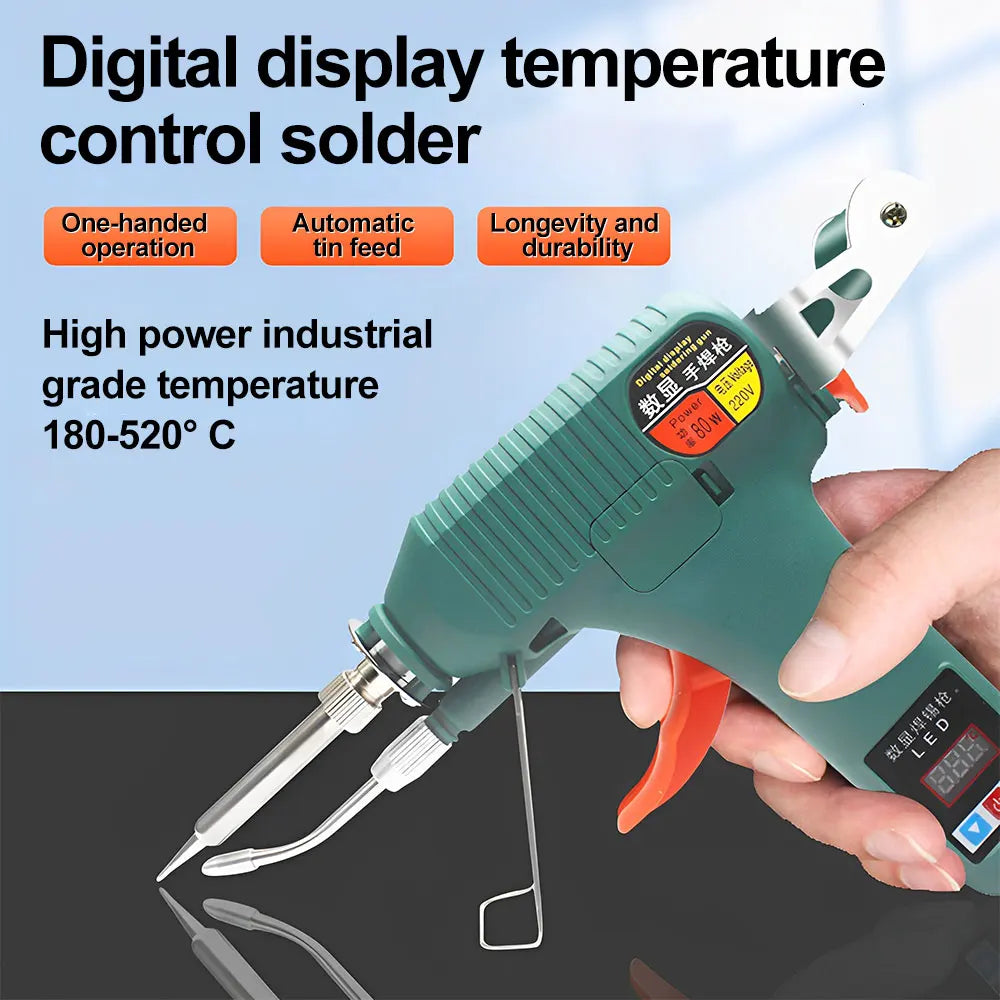Digital Soldering Gun – 80W/120W Adjustable Temperature