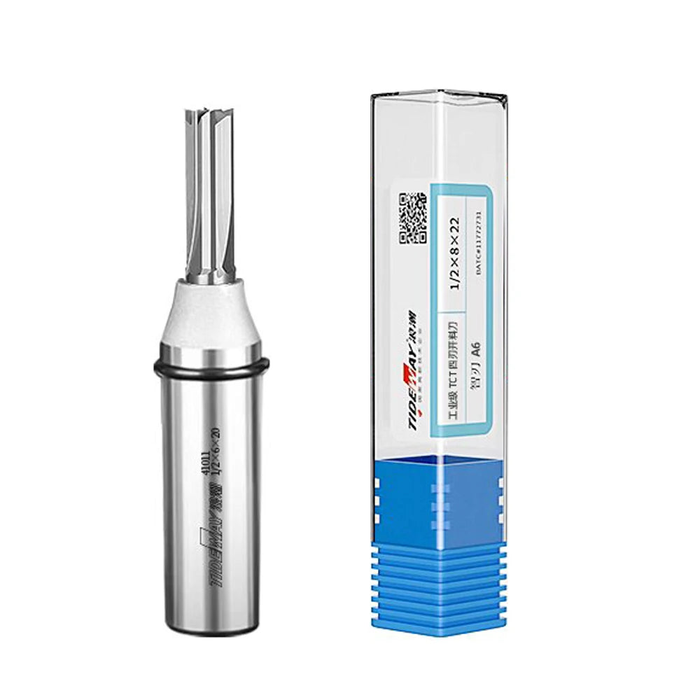 Tideway 4-Flute TCT Straight Router Bit – CNC Carbide Milling Cutter
