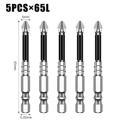 Non-Slip Magnetic Cross Head Screwdriver Bits - K5, 25-150mm Lengths