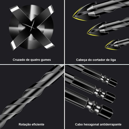 High-Performance Cross-Tip Masonry Drill Bit Set (3-12mm)