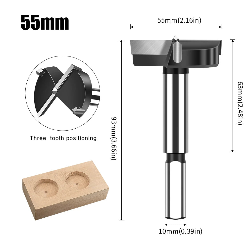 12-60mm tungsten carbide Forstner hinge boring bit - image 11 of 34