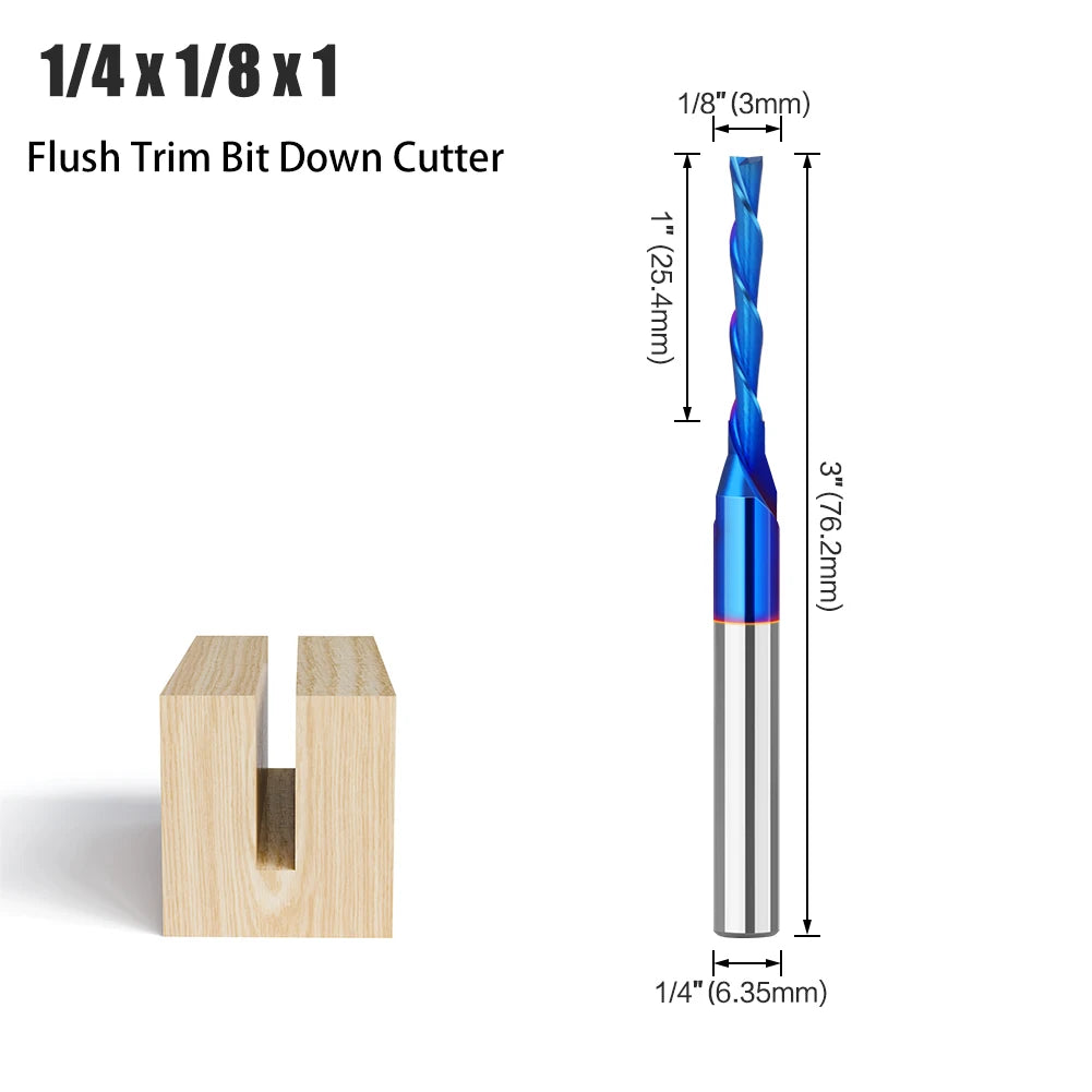 1/4in shank up-cut and down-cut carbide router bit - image 10 of 15