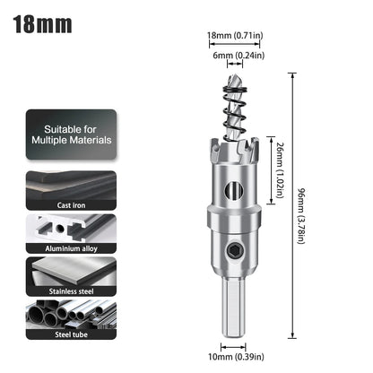 TCT Carbide Hole Saw - 12-70mm Single Cutter for Stainless Steel & Metal