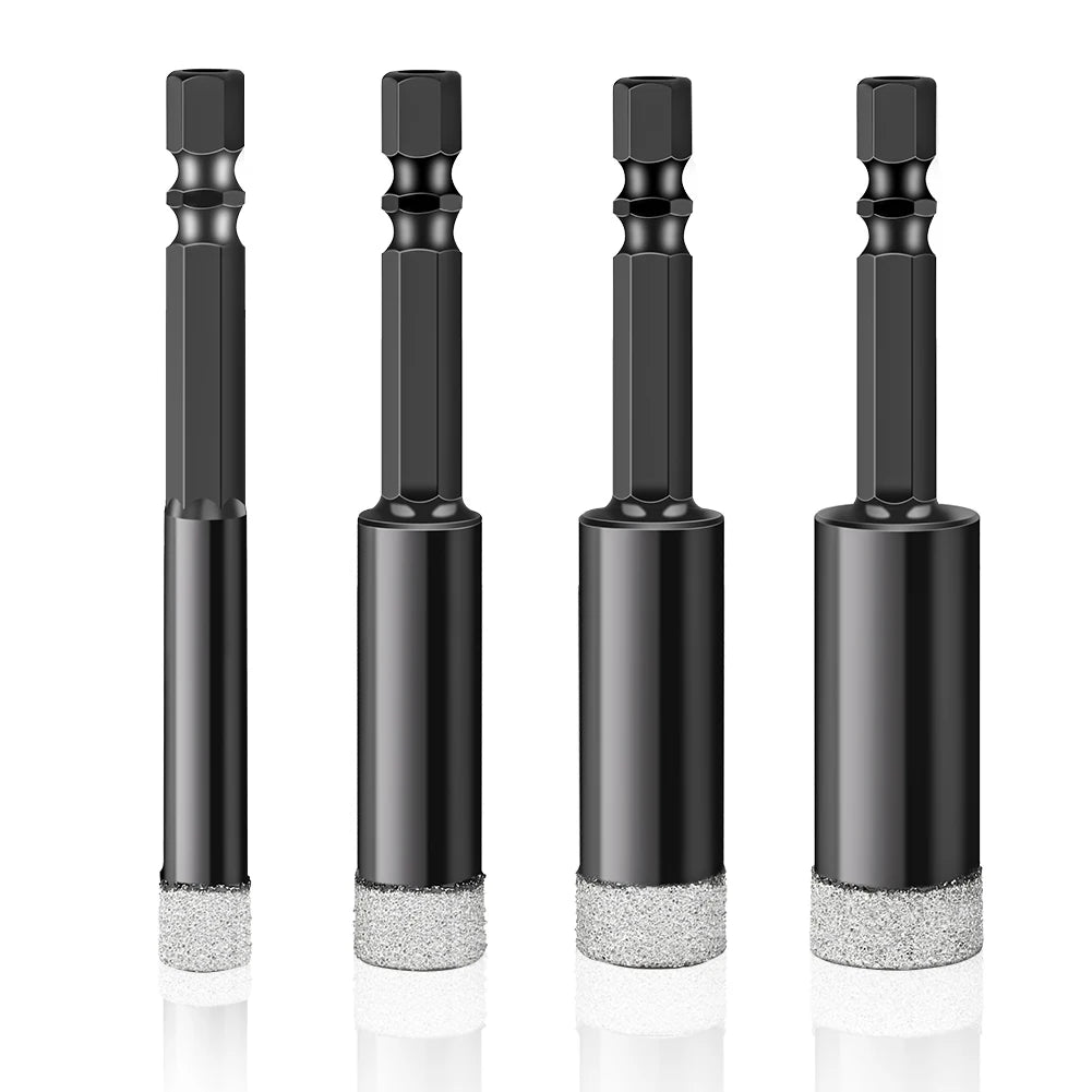 Hex Shank Diamond Core Drill Bit Set - Dry Vacuum Brazed, 6-16mm