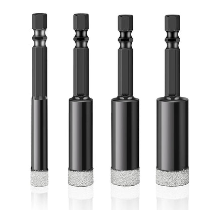 Hex Shank Diamond Core Drill Bit Set - Dry Vacuum Brazed, 6-16mm