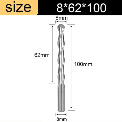 2-flute spiral ball nose end mill for 3D carving - view 7