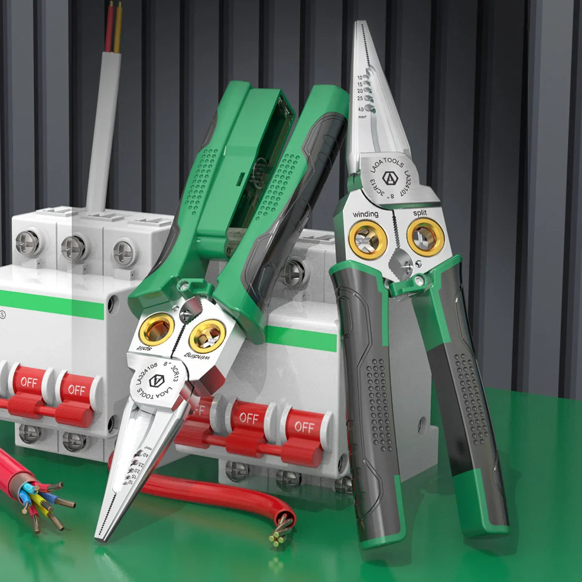 8-in-1 Electrician's Pliers with Wire Stripper & Crimper