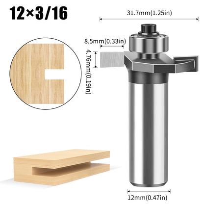 Ball T-slot router bit with 6mm and 12mm shank - image 17 of 24