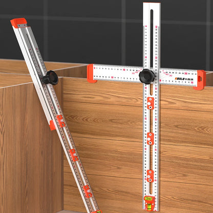 2-in-1 T-Shaped Punching Ruler – Aluminum Alloy Marking & Angle Tool
