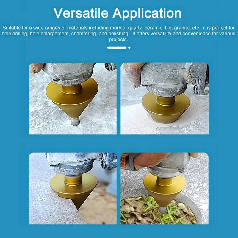 Diamond Conical Countersink Burr - M10/M4 Grinder Fitting