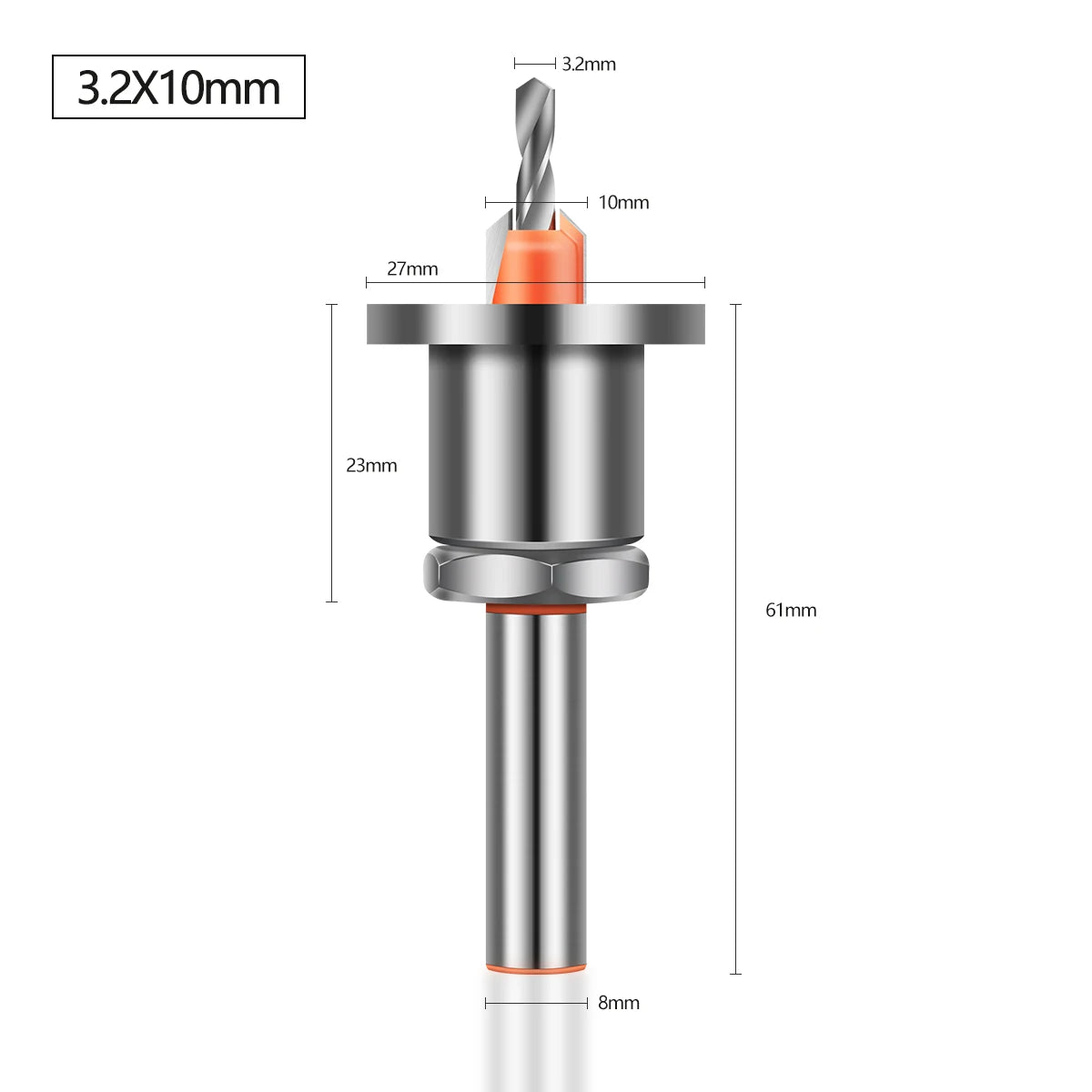 Adjustable Countersink Drill Bit – 8mm/10mm Shank, Carbide Tip