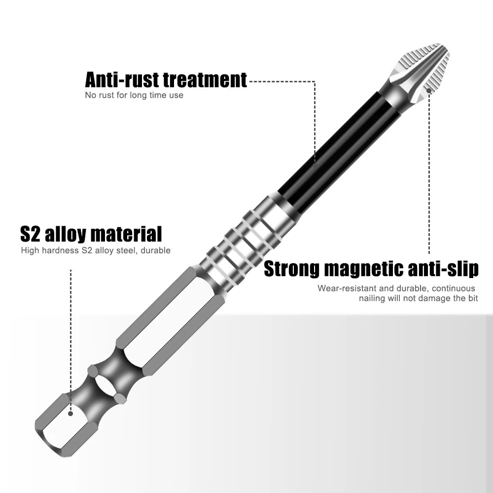Non-slip magnetic cross head screwdriver bit - view 4