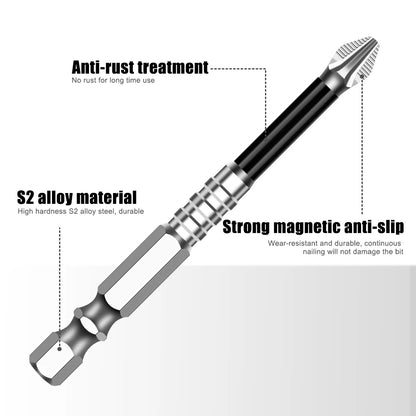Non-slip magnetic cross head screwdriver bit - view 4