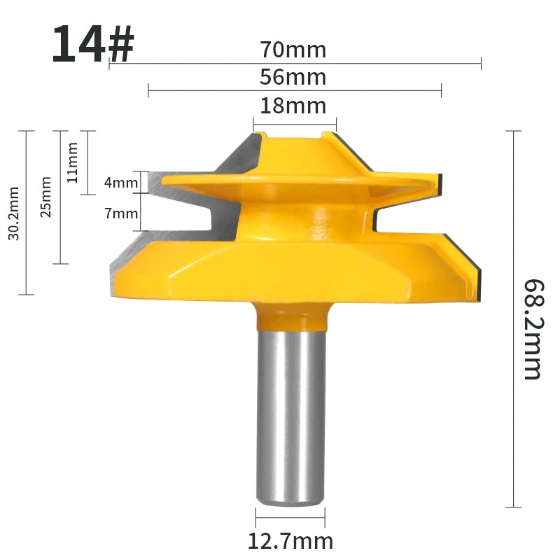 45° Lock Miter Router Bit