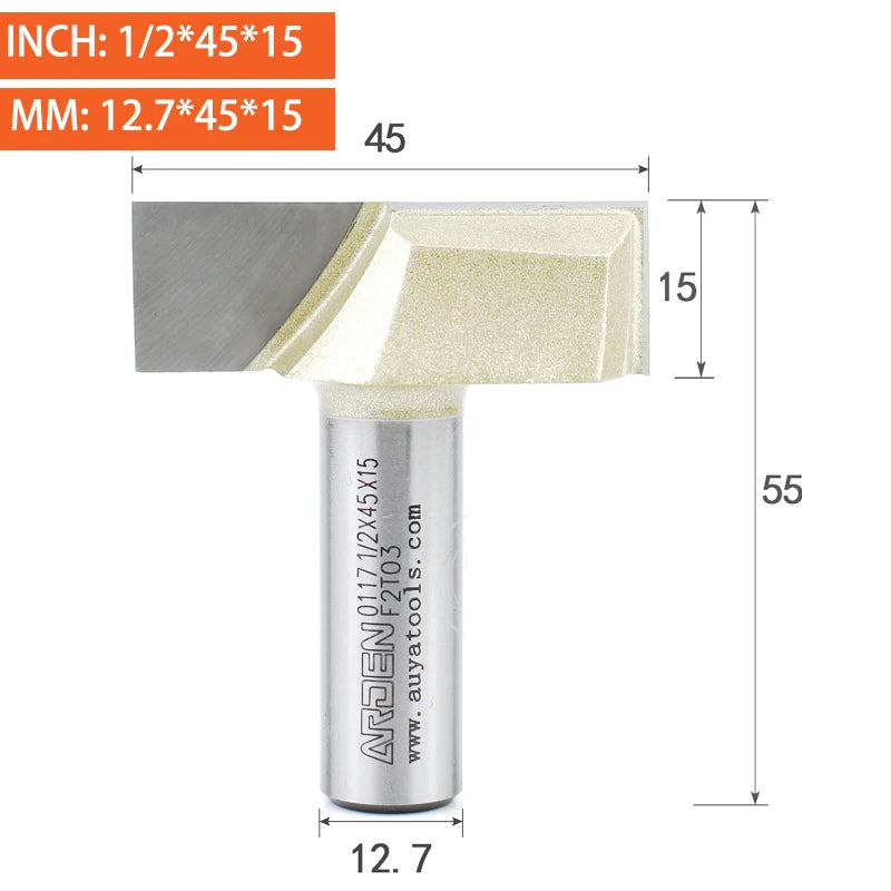 Flat Bottom Cleaning Router Bit - Carbide Slotting End Mill
